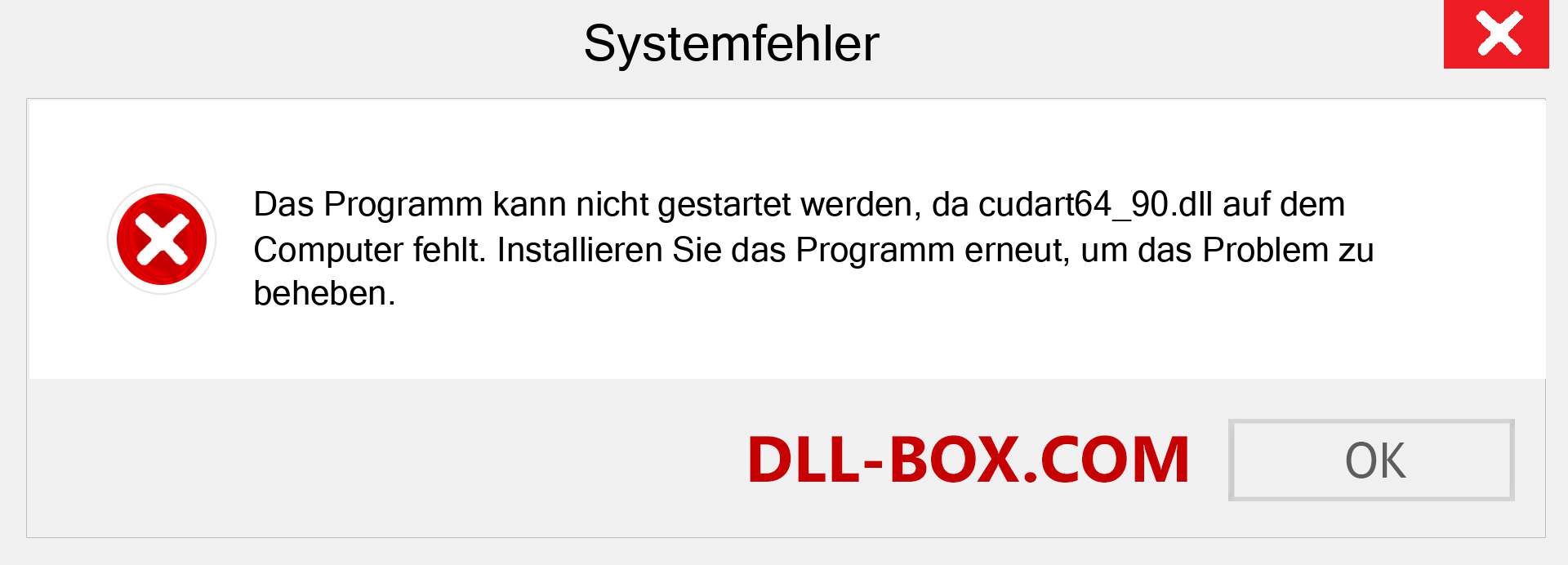 cudart64_90.dll-Datei fehlt?. Download für Windows 7, 8, 10 - Fix cudart64_90 dll Missing Error unter Windows, Fotos, Bildern